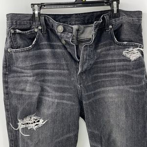 American Eagle 90's boyfriend jeans distressed button fly plus size 16